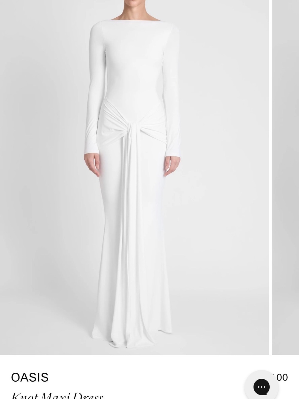 Oasis Knot Maxi Dress - White